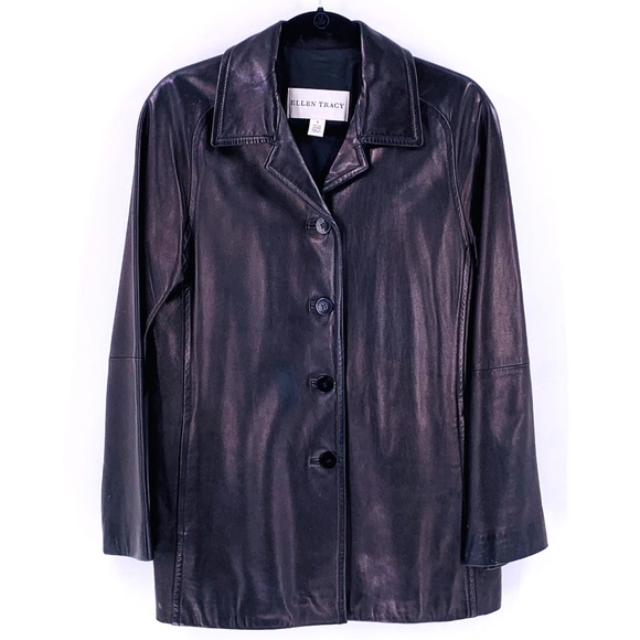 Ellen Tracy Jackets & Blazers - ELLEN TRACY Black Leather Blazer Small Jacket Ellen Tracy Jackets & Blazers - ELLEN TRACY Black Leather Blazer Small Jacket